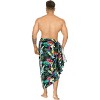 HAPPY BAY Men's Vacation Beachwear Lava Lava Sarongs Swimwear Cover Up Summer Long Holidays Wrap Vacation Pareo For Men One Size Black, Bird - 3 of 3