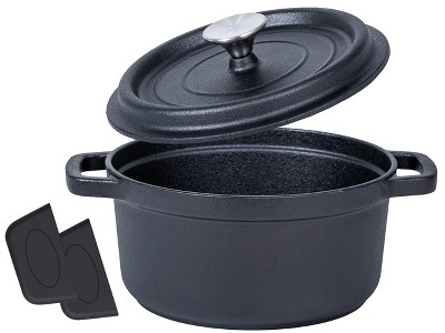 Bruntmor 4.5 Quart Pre-Seasoned Cast Iron Dutch Oven Pot with Lid &  Skillet, 4.5 Quart - Foods Co.