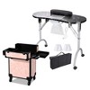 Byootique Manicure Table Nail Desk & Rolling Makeup Train Case Kit - 2 of 4