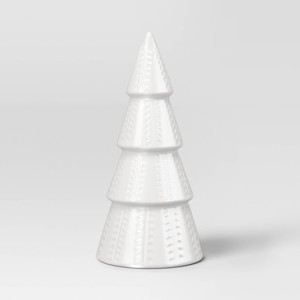 10" Ceramic Tree Shaped Christmas Decor White - Wondershop™ - 1 of 3