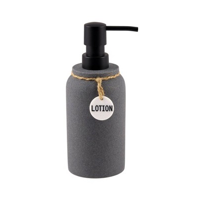 Eton Dark Gray Resin and Plastic Lotion Pump Set