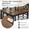 36" Farmhouse Square Counter Height Dining Table Set with 4 Upholstered Chairs, Space-Saving Wood Kitchen Table Set for Small Spaces-3irtyhousy - 3 of 4