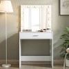 KTMBDW Makeup Vanity Desk with Mirror and Lights, Small Vanity with Storage Drawer, White Vanity with LED 3 Lighting Modes for Bedroom - 2 of 4