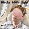 Weighted Eye Mask for Sleeping for Men and Women, Ideal for Lash Extensions, Travel Blackout Night Blindfold with Adjustable Strap (Pink-3D) - 4 of 4
