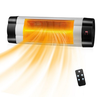 Costway 1500W Wall-Mounted Infrared Patio Heater Outdoor Indoor w/ Remote Control