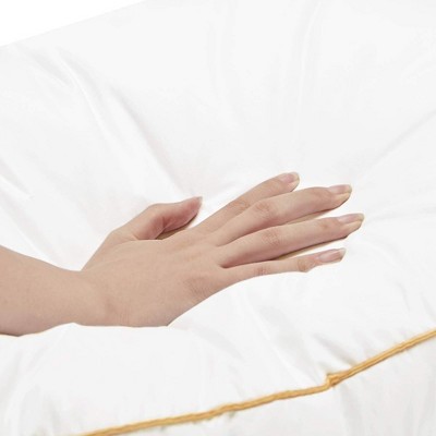 King Size White Cotton Feather Down Pillow