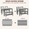 Dining Table and Chairs Set of 4 with Metal Frame, Includes Bench and 2 Chairs, Kitchen and Dining Room Furniture for Apartments, Restaurants, Pubs - 4 of 4