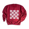Simply Sage Market Women's Graphic Sweatshirt Heart Checkerboard - 3 of 4
