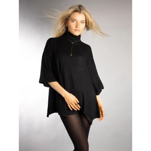 Jess by Meiko Women's Turtleneck Drop Sleeve Sweater - 1 of 4