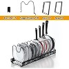2 Pack Expandable Pot Lid Rack Organizer, Pans Organizer Rack, Pots and Pans Organizer Rack Cookware Set Organizer - 4 of 4