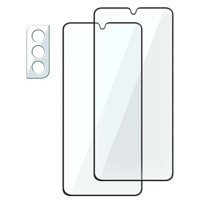 Insten 2+1 Pack Screen Protector For Samsung Galaxy S21 5G 6.2" Tempered Glass Clear Cover with Camera Protector, Alignment Frame