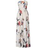Women Strapless Maxi Boho Vintage Summer Beach Floral Print Hawaiian Party Long Dress - 4 of 4