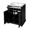 Gulches Modern Bathroom Vanity, 24" Storage Cabinet with Drawer & Ceramic Sink, Stylish Soft-Closing Doors - 2 of 4