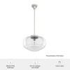 Hunter Fans 16" Saddle Creek Mini Pendant Brushed Nickel Ceiling Light - Classic Schoolhouse Design with Glass Shade - 2 of 4
