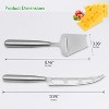 NutriChef Cheese Slicer & Knife Set - Stainless Steel Kitchen Utensils for Hard & Soft Cheeses (PKCNF20) - 2 of 4