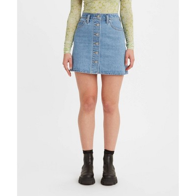 Levi's® Women's Notch Mini A-Line Skirt - Light Indigo Stonewash