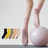 Anna-Kaci 2 Pairs Women's Yoga Non-Slip Crew Socks with Gripped Soles for Pilates and Home Workouts - 2 of 4