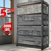 Vynxaria 5-Tier Utility Storage Shelves - Adjustable Heavy Duty Garage Racking, Black, 72"H x 46"W x 24"D - 2 of 4