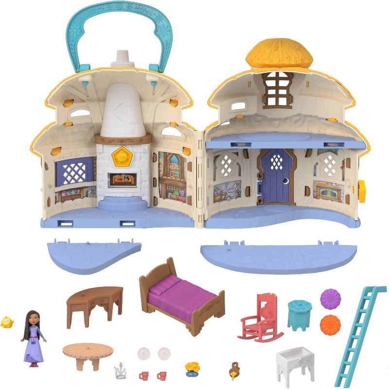 Disney Wish Cottage Home Playset with Asha of Rosas Mini Doll, Star Figure &#38; 15+ Accessories, 5 of 8
