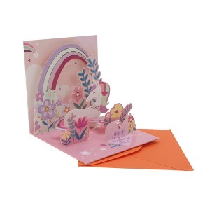 Unique Bargains Greeting Card Assorted Color 5.9"x5.9"x0.4" 1 Pc - 1 of 3