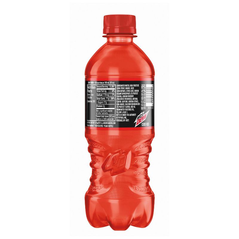Mountain Dew Code Red Soda - 20 fl oz Bottle, 4 of 5