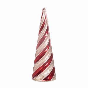 Gallerie II Peppermint Twist Medium Glass Tree Figurine - 1 of 3