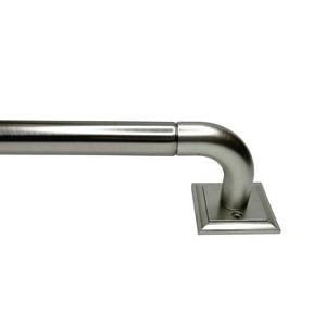 Versailles BLOCKOUT Steel Heavy Duty Curtain Rod Set for Windows Brushed Nickel - 1 of 4