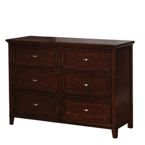 Ford 6 Drawer Dresser Brown Cherry - ioHOMES, Cherrywood