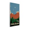 Stupell Industries Visit Twin Peaks Mountain Landscape Wall Plaque Art, 13" x 19" - 2 of 4