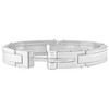Pompeii3 Men's Steel Polished Latched 8" 13mm Cuffed Bracelet - 2 of 4