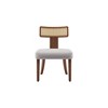 VYNXARIA Modern Dining Chairs Set of 2,Solid Wood and Rattan Net Back,Dining Room Chairs Accent Side Chairs£¬Walnut Frame and Beige Set Coushion - 4 of 4