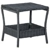 vidaXL 2 Piece Patio Lounge Set with Cushions Poly Rattan Dark Gray - 3 of 4