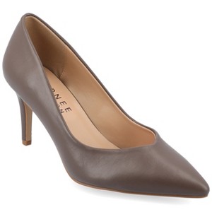 Journee Collection Women's Gabriella Narrow Width SuperNatural Shades Slip On Pointed Toe Pumps - 1 of 4