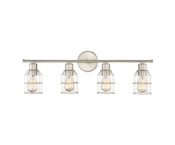 Wall Lights Bath Vanity Brushed Nickel - Aurora Lighting