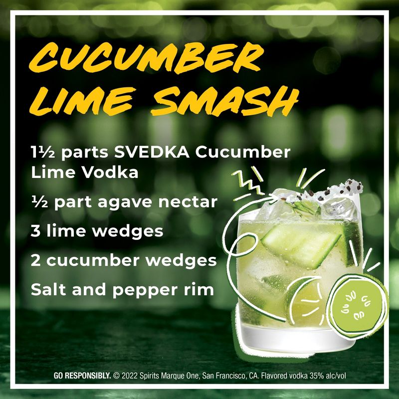 SVEDKA Cucumber Lime Flavored Vodka - 750ml Bottle, 5 of 9