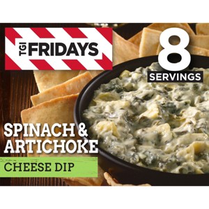 T.G.I. Friday's Spinach & Artichoke Cheese Frozen Dip - 8oz - 1 of 4
