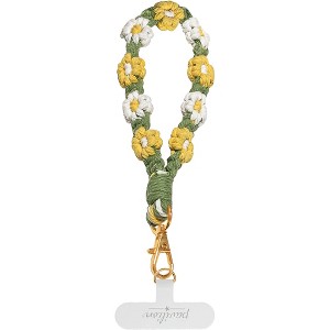 Pavilion Gift Company - Daisy Wristlet - Crocheted Hands-Free Wrist Strap - Cell Phone Accessories - 1 of 4