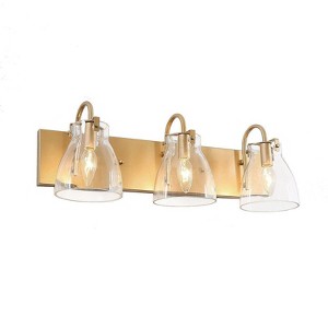 LNC Charm Gold and Glass Globe Modern/Contemporary Vanity Lights, 2 Light/ 3 Light/4 Light - 1 of 4