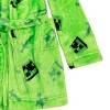 Minecraft Little/Big Boys' Creeper Plush Fleece Robe, Green Face, 8 - 3 of 4