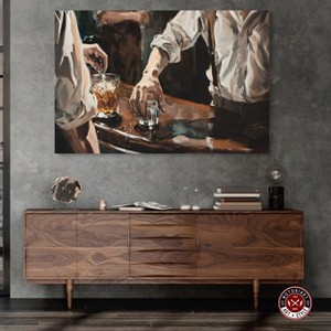 Notoriart Together for Drinks Bar Cart Art For Men Unframed - 1 of 4