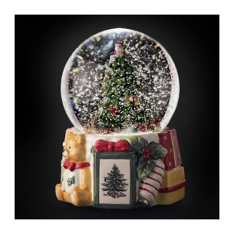 Spode Christmas Tree 6.5" Musical 250th Anniversary Snow Globe (Deck The Halls), 6.5 Inch, 3 of 4