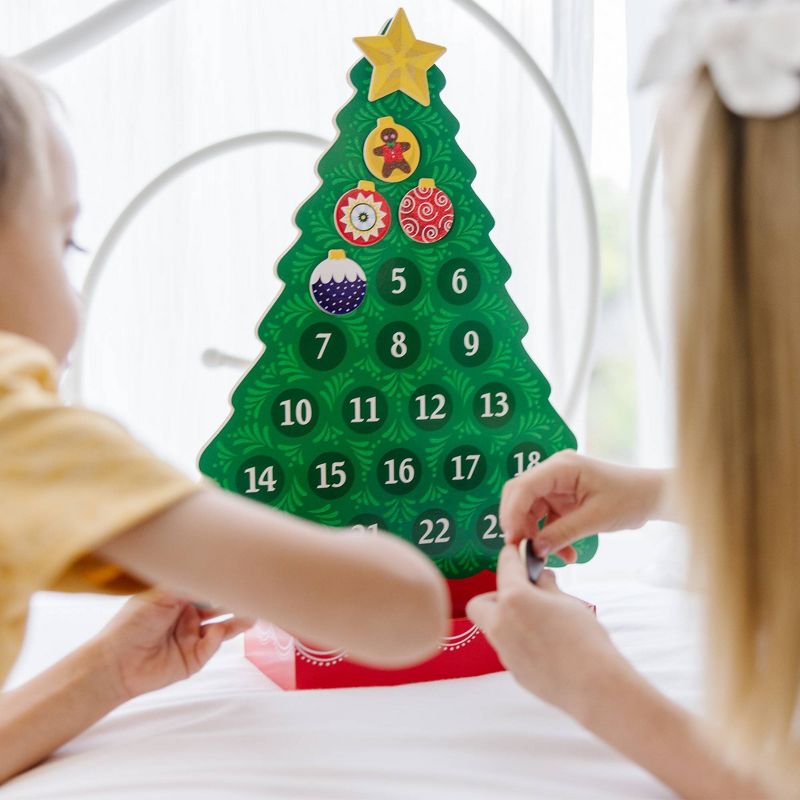 Melissa &#38; Doug Wooden Advent Calendar - Magnetic Christmas Tree, 25 Magnets, 6 of 15