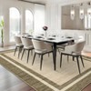 Modern Bordered Area Rug Washable Rug for Living Room - 2 of 4