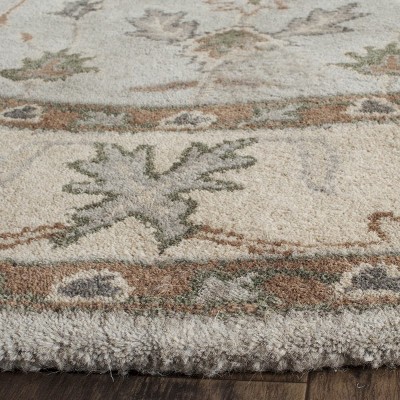 Heritage 2' x 3' Green and Beige Hand-Tufted Wool Rug