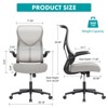 Adjustable Mesh Chair with Flip-Up Arms and Lumbar Support - 3 of 3