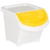 vidaXL Stackable Waste Bins with Lids 3 pcs White PP 20.6 gal - 2 of 4