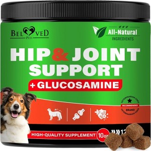 Beloved Pets Hip and Joint Soft Chews with Glucosamine Chondroitin MSM Turmeric Mobility Support for Dogs 10 Oz - 1 Pack - 1 of 4