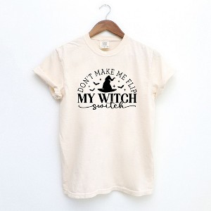 Simply Sage Market Women's Witch Switch Short Sleeve Garment Dyed Tee - 1 of 2