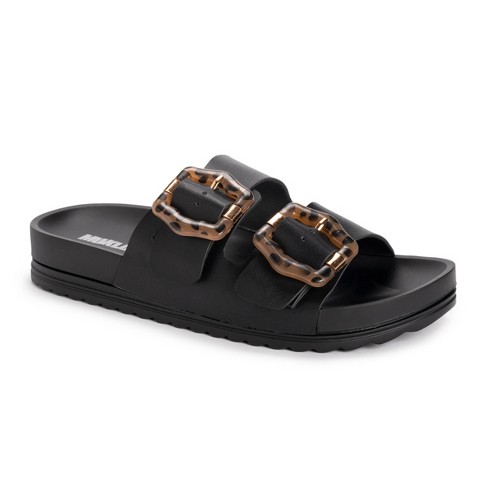 Muk Luks Women's Grand Cayman Sandals -black 6 : Target