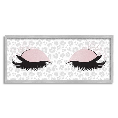 Stupell Industries Glam Makeup Leopard Pattern Framed Giclee